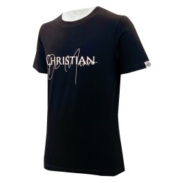 設計後幅印花大logo   訂做黑色T恤    白色印花logo  T恤設計公司  教會 T1073 設計後幅印花大logo   訂做黑色T恤    白色印花logo  T恤設計公司  教會 T1073